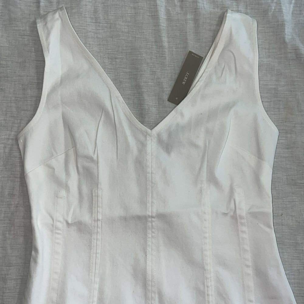 J. Crew Corset midi dress in stretch twill A Line Preppy Office Size 2 - Picture 4 of 10